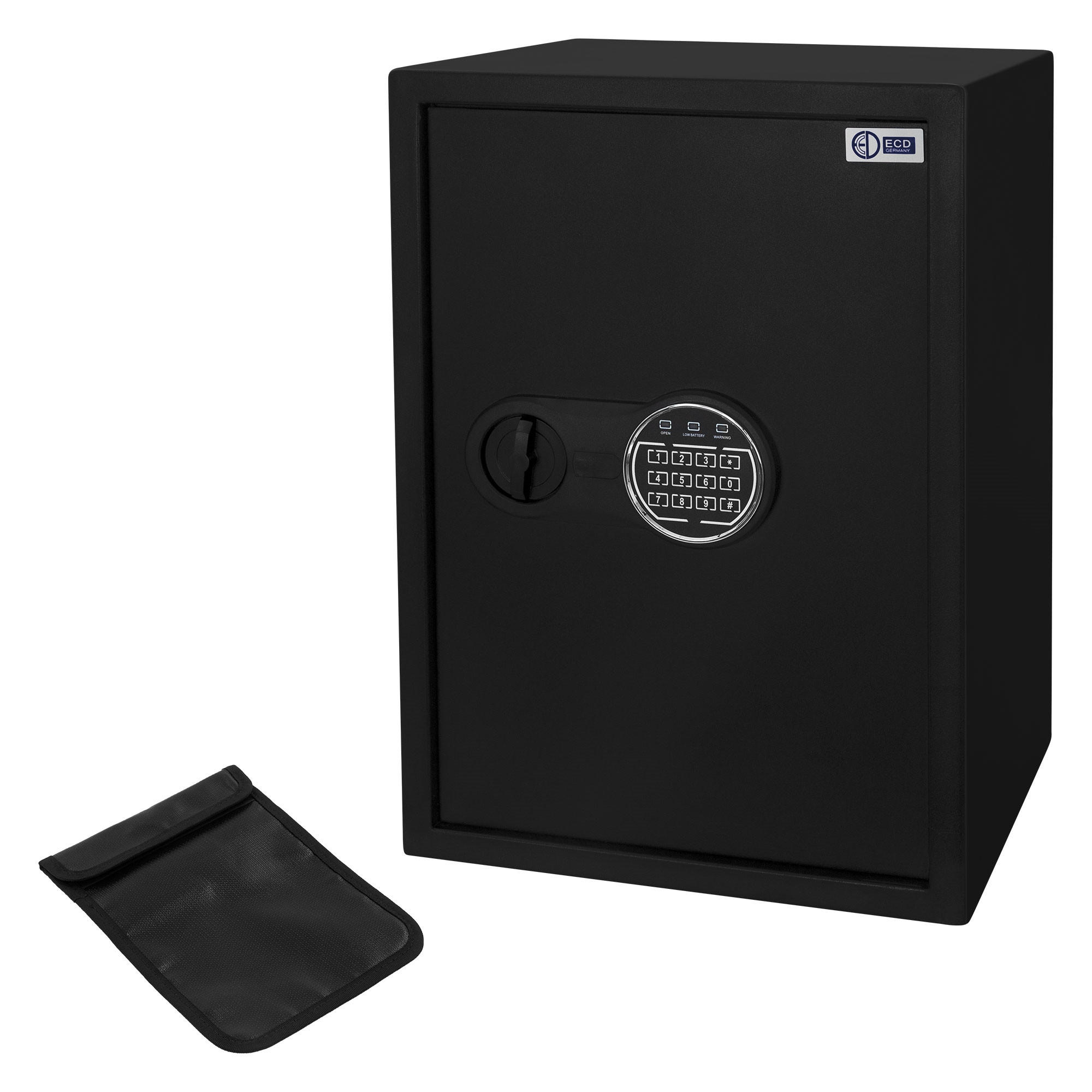 TRESOR 43L - Schwarz, Metall (31/50/35cm) - ECD-Germany