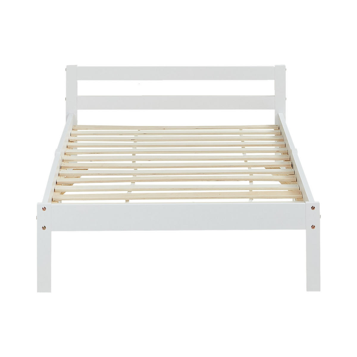 HOLZBETT mit Stauraum 90/200 cm weiß - Weiß, Holz (90/200cm) - Homestyle4u