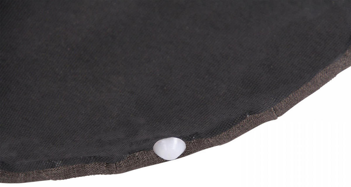 HOCKER Stoff dunkelgrau - Eukalyptusholzfarben/Dunkelgrau, Holz/Textil (45/42/45cm) - CLP