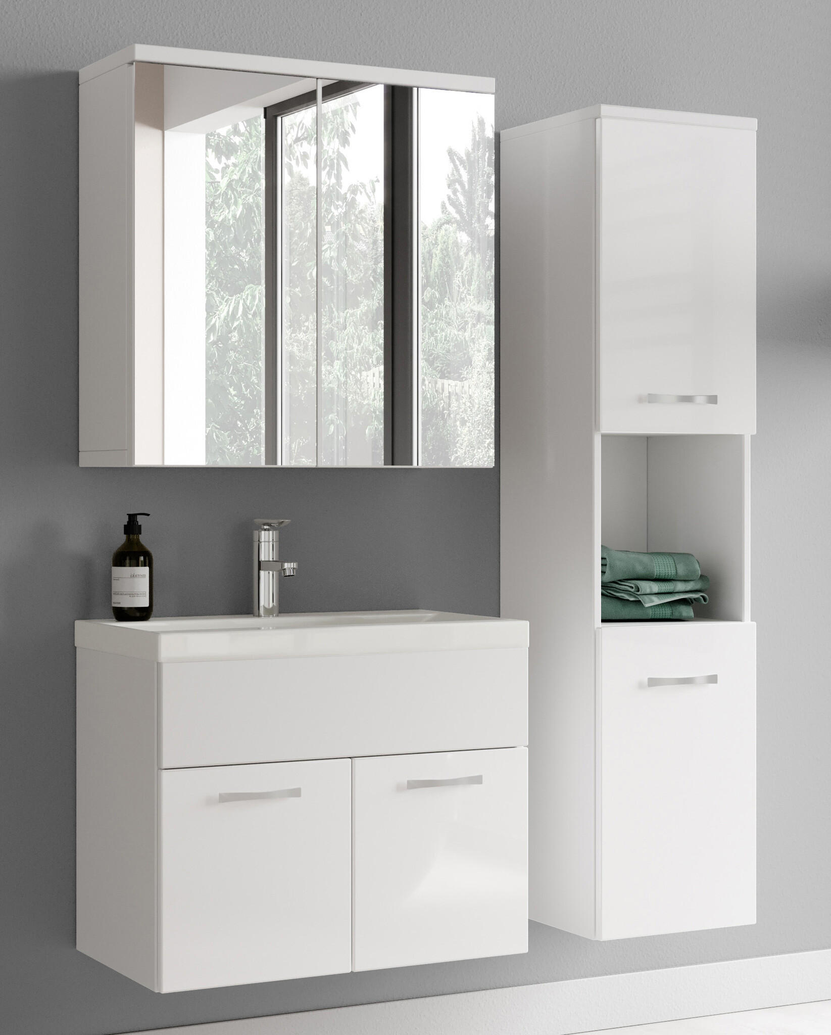 Badplaats BADMÖBEL-SET Weiß 60cm × 35cm × 53cm