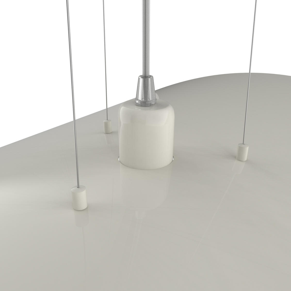 HÄNGELEUCHTE - Weiß, Metall (90/90/120cm) - Lumicom