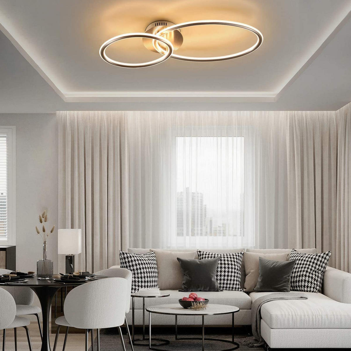 LED-DECKENLEUCHTE Lowe 23.5/62.5/9cm - Silberfarben, Metall (62.5/23.5/9cm) - Nettlife