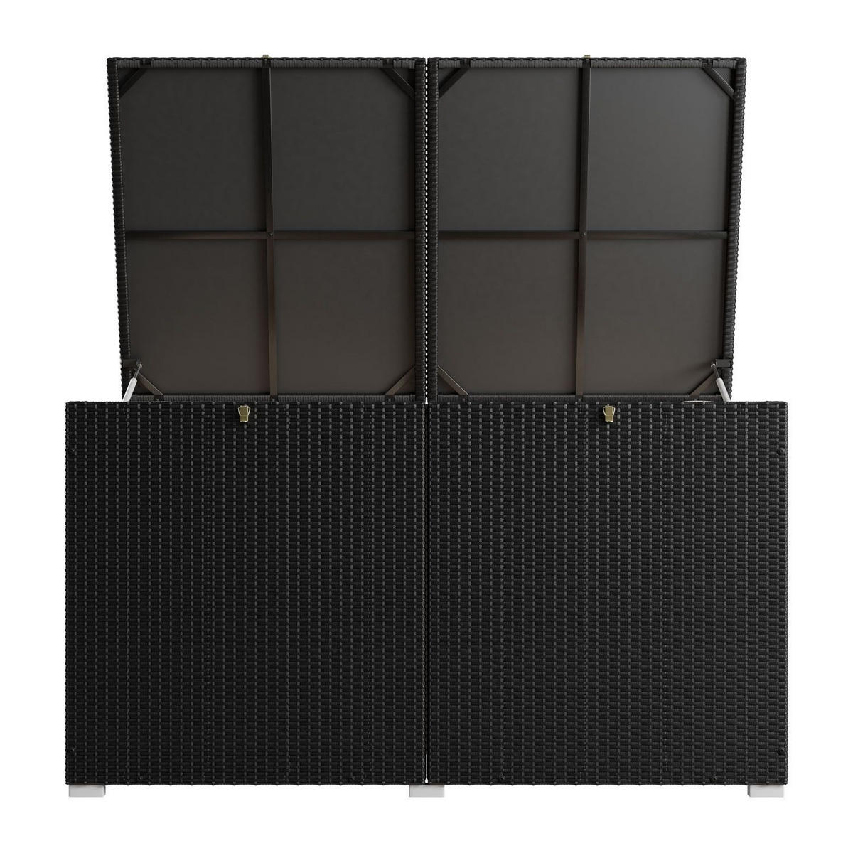 AUFLAGENBOX Ikaria schwarz - Schwarz, Kunststoff (145/80/83cm) - Juskys