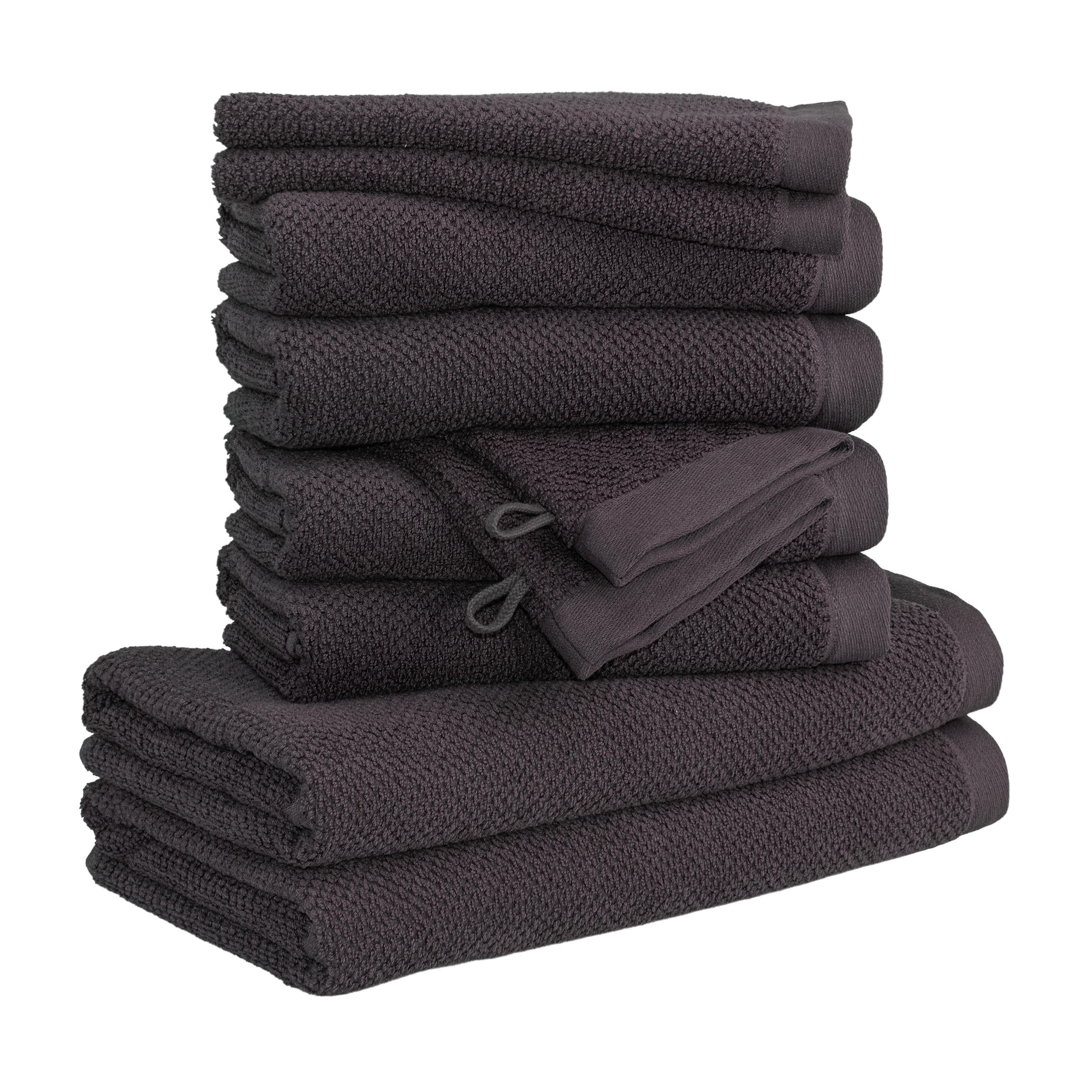 HANDTUCHSET BLISS 10-TLG - Graphitfarben, Textil (50/100cm) - MÖVE