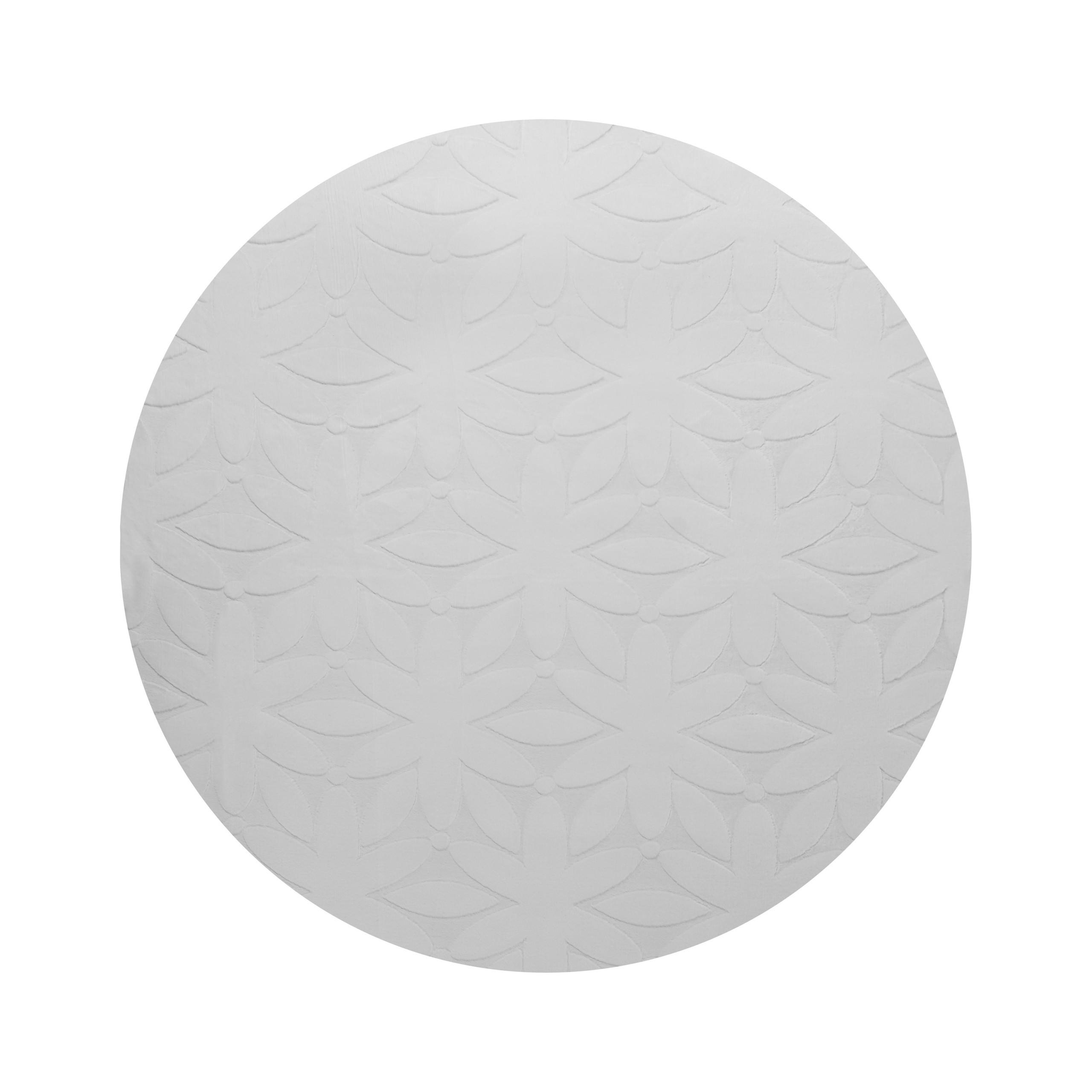 TEPPICH Hellgrau 160 cm Hood - Hellgrau/Grau, Textil (160/160cm) - Beliani
