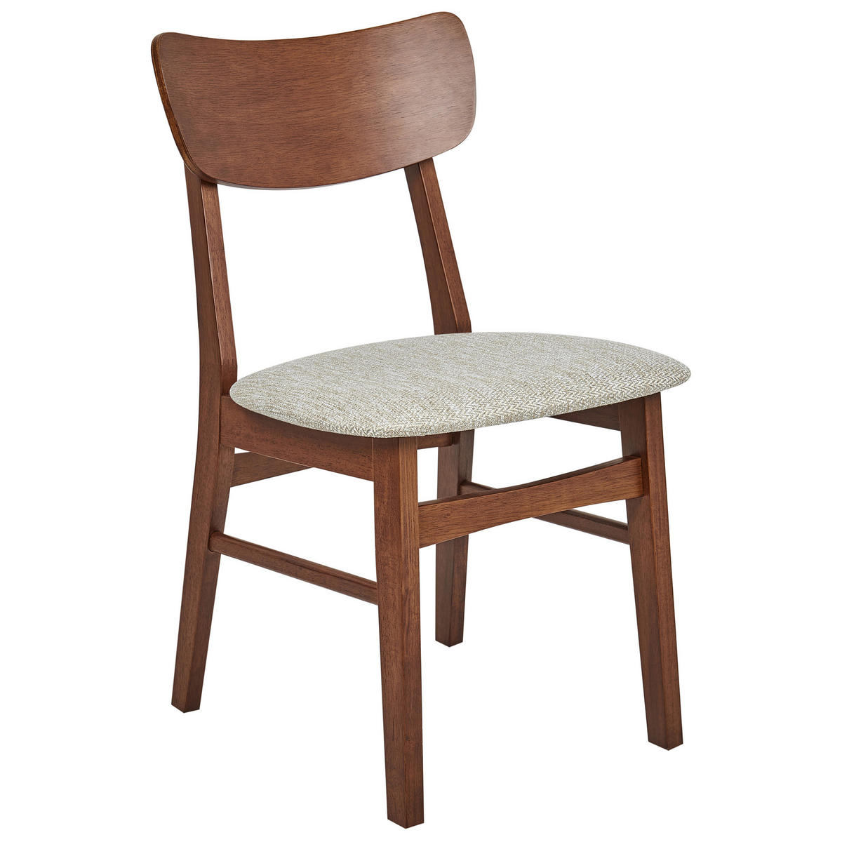 ESSZIMMERSTUHL 2er-Set Holz Braun/Beige Anoka - Beige, Holz (45/80/50cm) - Beliani