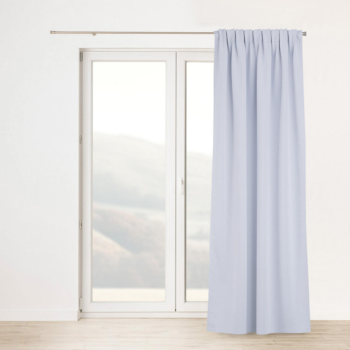 VERDUNKELUNGSVORHANG mit Schlaufenband 140x280 cm kreideweiß - Weiß, Textil (140/280/1cm) - Dekoria