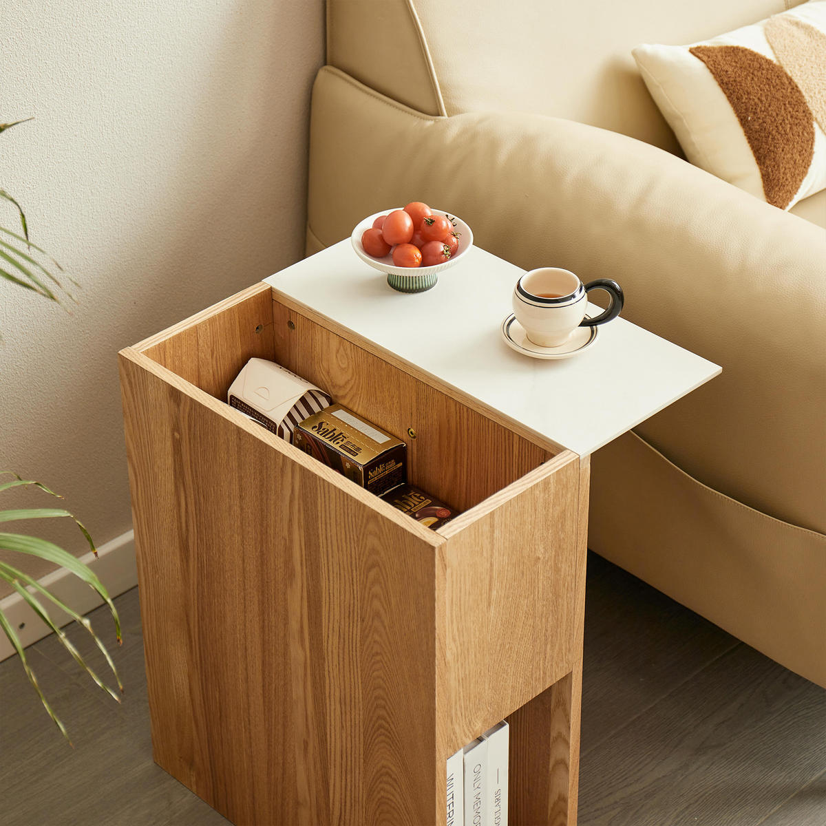 BEISTELLTISCH Rund Braun 50 x 50 x 49 cm - Braun, Holz (18/45/55cm) - Nordlys