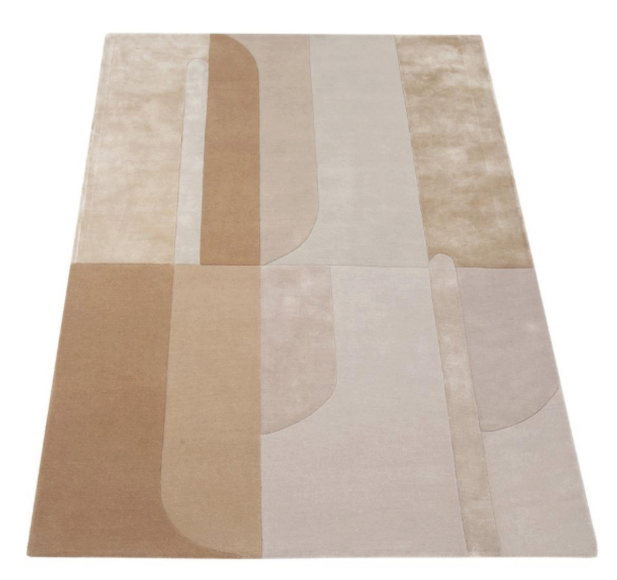 TEPPICH modern handgetuftet Wolle Viskose RICHMOND Beige 160 x 230 cm - Beige, Naturmaterialien (160/230cm) - Novatrend