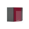 ECKHÄNGESCHRANK R-Line Rot Hochglanz 57 cm - Anthrazit/Rot, Holzwerkstoff (57/60/34.1cm) - Vicco