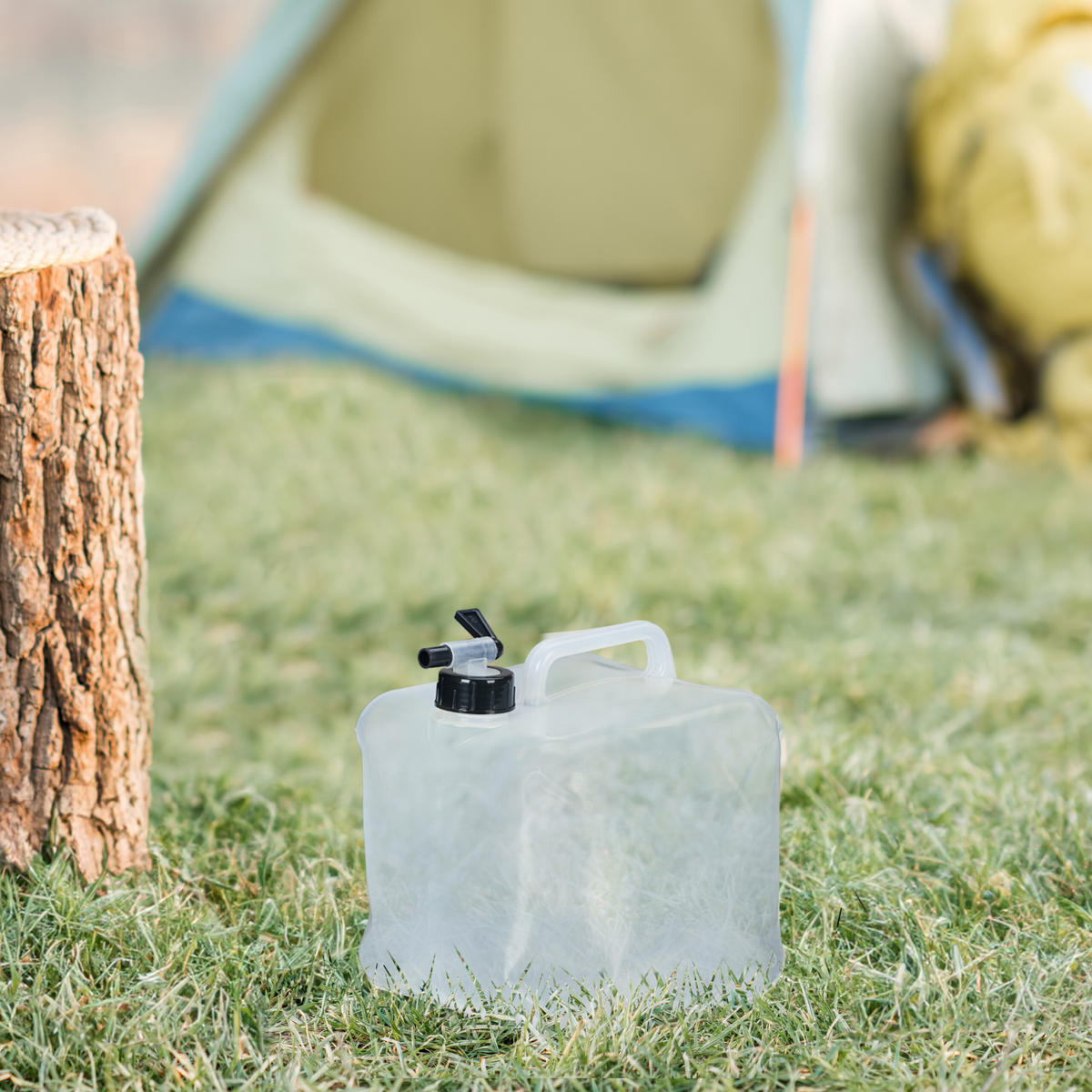 4XWASSERKANISTER - Transparent, Kunststoff/Textil (17/22/17cm) - Relaxdays