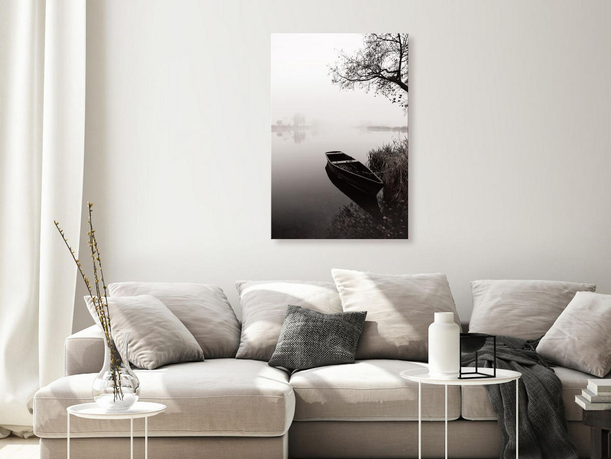 KUNSTDRUCK Schwarz-Weiß 40/60 cm - Schwarz, Textil (40/60cm) - KUNSTLOFT