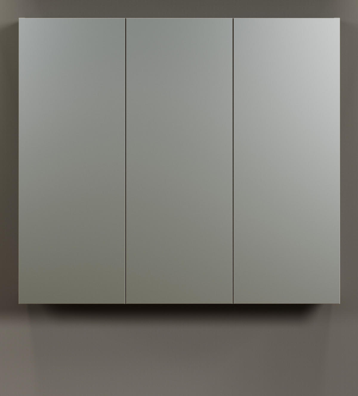 SPIEGELSCHRANK Kaschmir grau 90 cm, Badschrank 3-türig - Klar/Grau, Glas/Holzwerkstoff (90/80/20cm) - Top.Furn