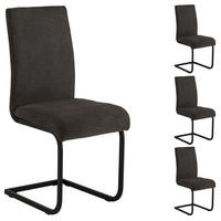 SCHWINGSTUHL LETTICIA 4ER-SET - Anthrazit, Textil (42/96/57cm) - IDIMEX