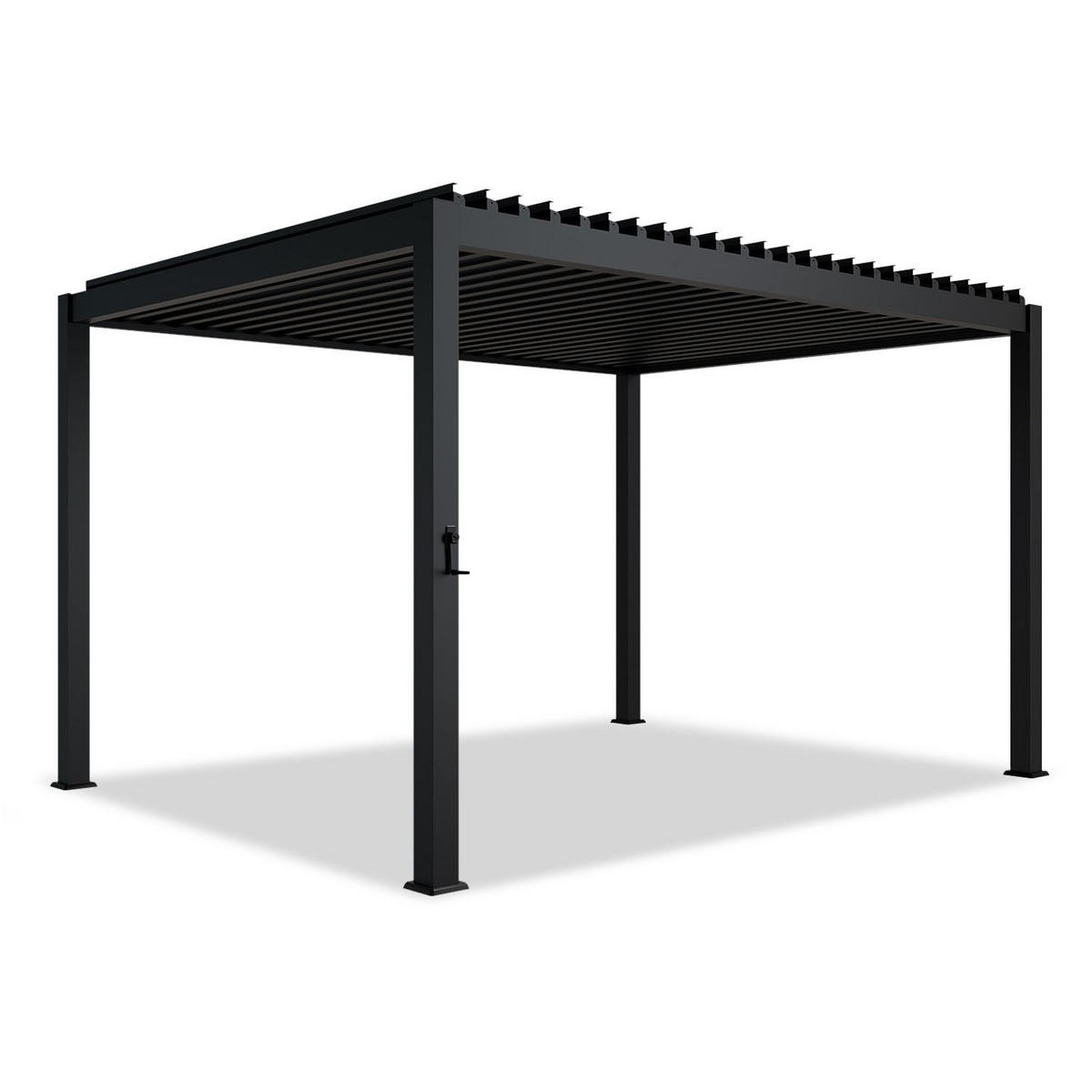PERGOLA/ LAMELLENDACH Tahiti 3x4 m anthrazit - Anthrazit, Metall (392/240/400cm) - Juskys