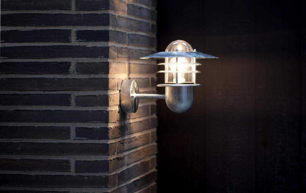 WANDLEUCHTE Agger - Silber - 20 cm - Silberfarben, Metall (20/20/20cm) - Nordlux