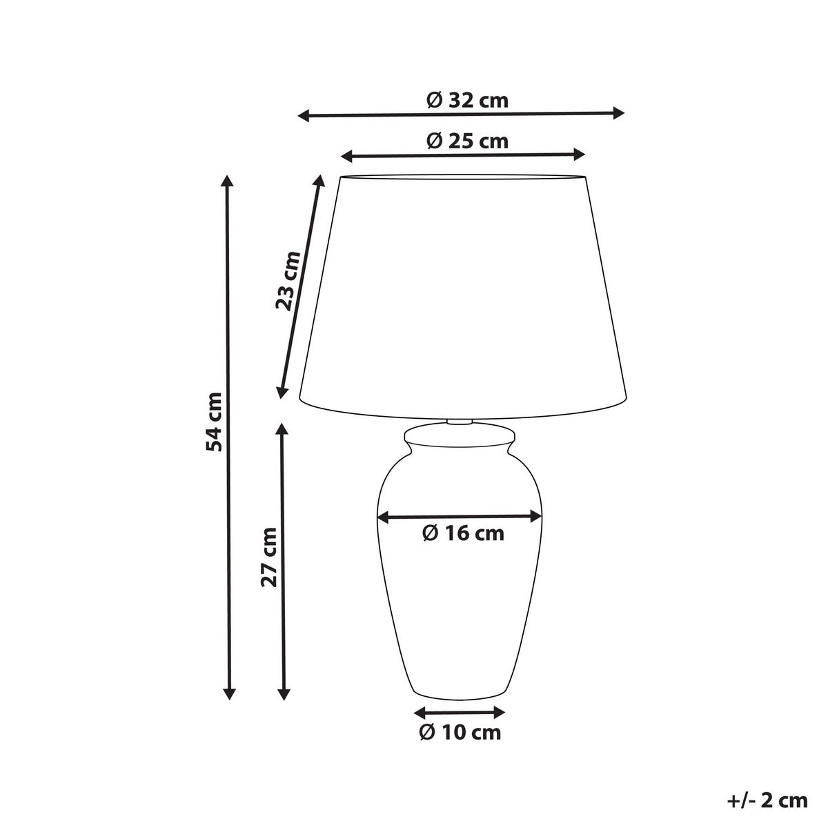 TISCHLAMPE Weiß Beluso - Blau/Weiß, Keramik (32/32/54cm) - Beliani