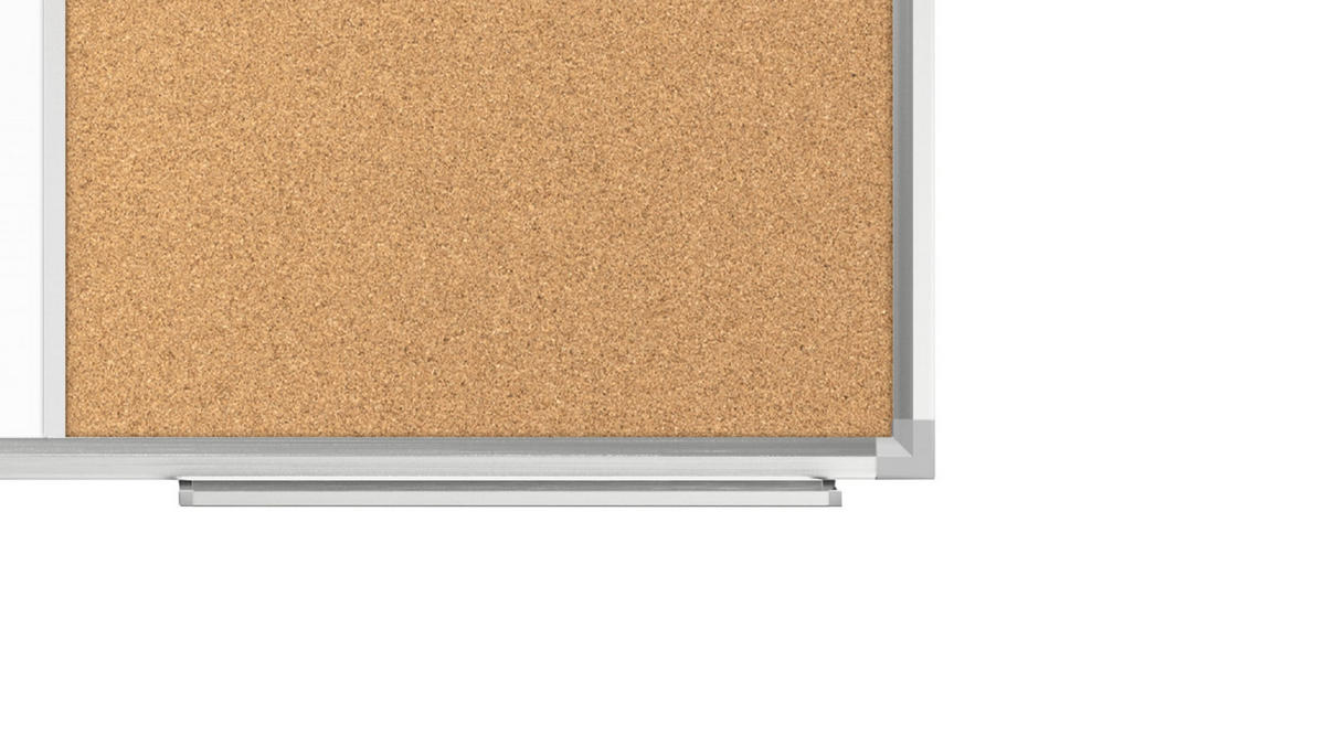 KOMBITAFEL Whiteboard und Kork-Pinnwand mit Alurahmen 60x40cm - Weiß, Metall (60/40/1.4cm) - ALLboards