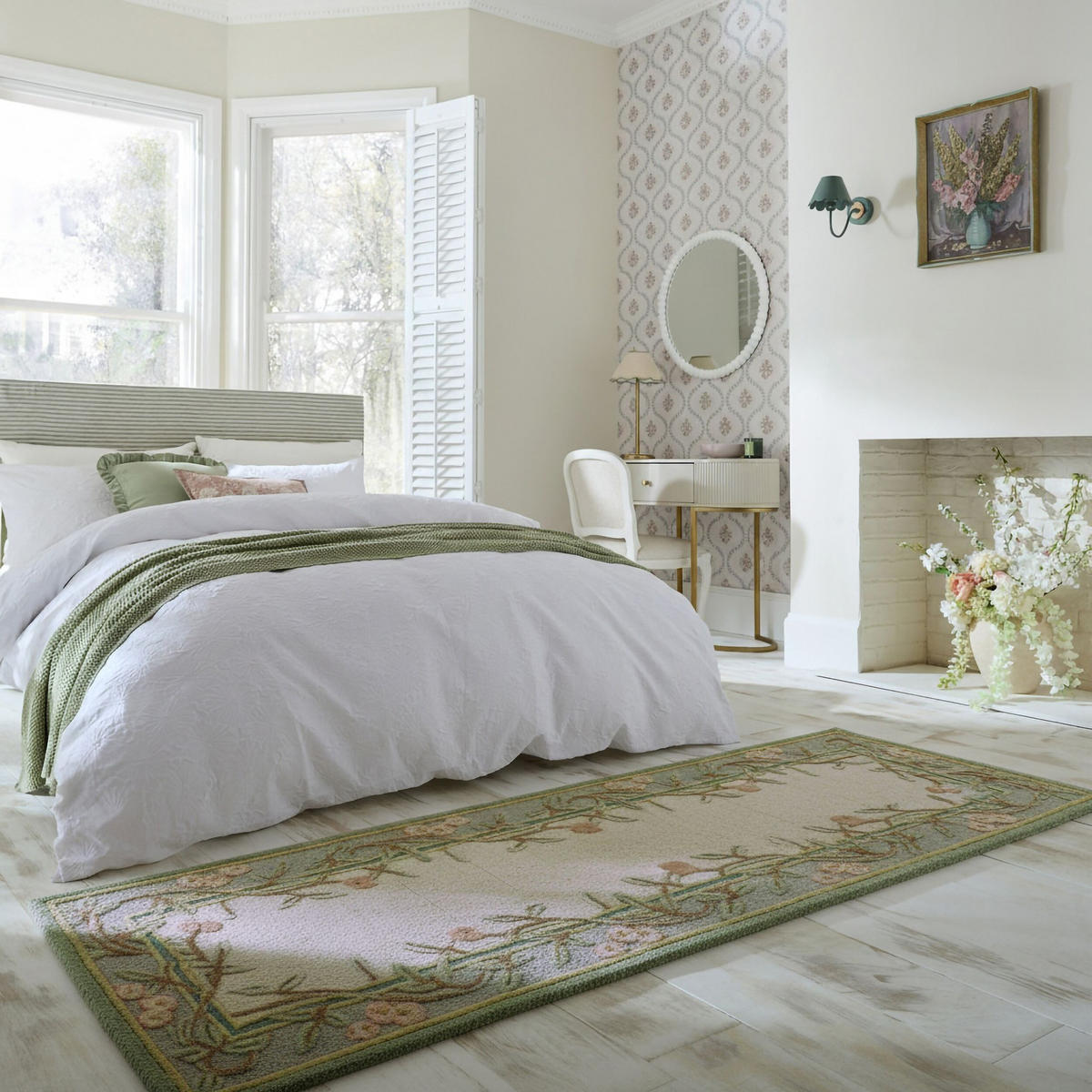 WOLLTEPPICH SOAR, floral, aus Wolle, Bunt, 80 x 300 cm - Multicolor, Textil (80/300cm) - KADIMA DESIGN