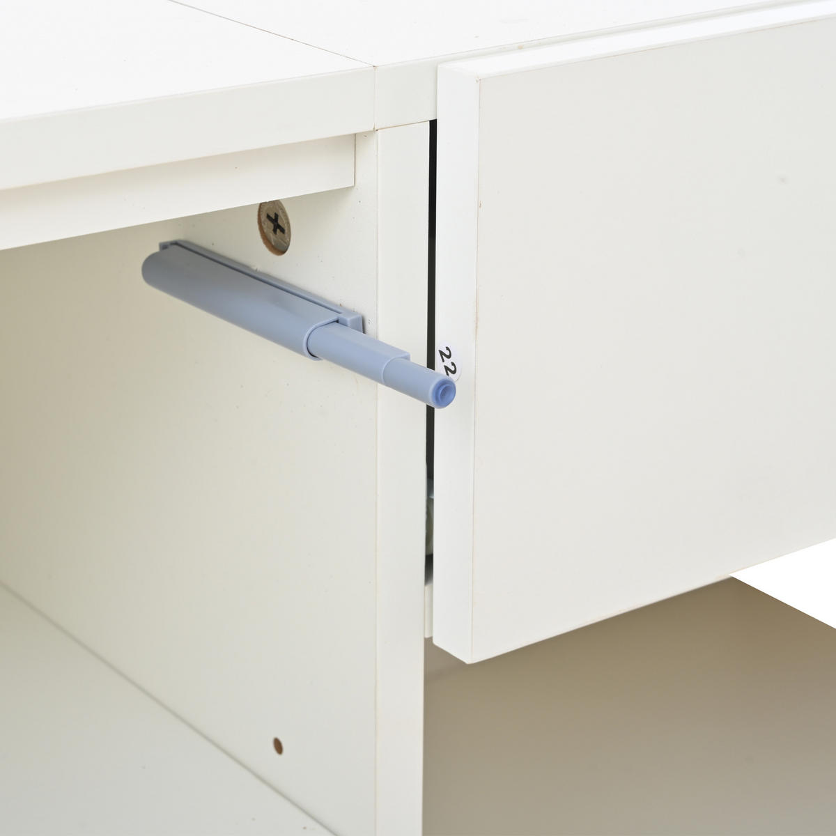 LOWBOARD in Weiß und Naturfarben mit Schublade für Wohnzimmer, B180/T38/H50 cm - Weiß/Naturfarben, Holz/Holzwerkstoff (180/50/38cm) - STILVORA