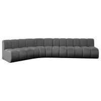 ECKSOFA modulares Sofa Montra-L2 - 381x174x70 cm Dunkelgrau - Dunkelgrau, Holzwerkstoff/Textil (381/174cm) - ALTDECOR