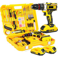 AKKU-SCHLAGBOHRMASCHINE 21 V – Mini Wireless Bohrhammer & Elektroschrauber, Li-Ionen-Akku - Gelb, Metall (10/5/12cm) - Coonoor