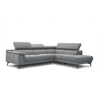 ECKSOFA FIERO 5-Sitzer, grau - Schwarz/Grau, Holzwerkstoff/Textil (290/228cm) - Courtois Laville