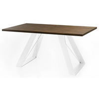 ESSTISCH Colter Weiß rechteckig ausziehbar, Lefkas Eiche 160-260/90/76 cm - Alteiche/Weiß, Holzwerkstoff/Metall (160/90/76cm) - WFL GROUP