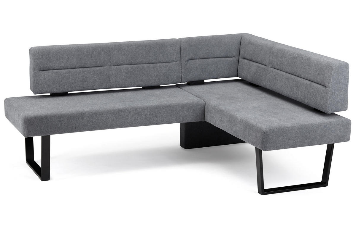 ECKBANKGRUPPE Modern Doralyn 2 für 7 Personen Microfaser Schwarz/Grau - Schwarz/Grau, Kunststoff (195/85/155cm) - 58aufmkessel