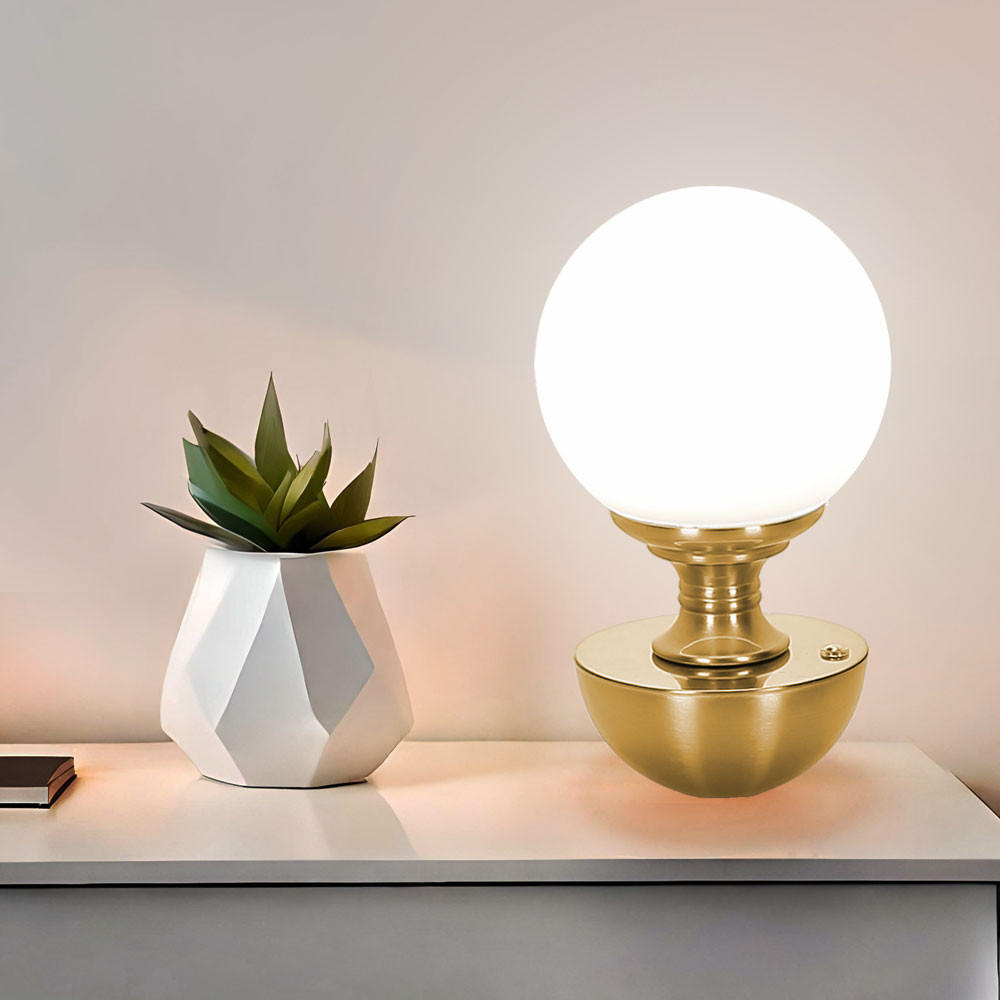 LED TISCHLEUCHTE Messing Matt - Messingfarben, Metall (12/12/21cm) - Globo Lighting