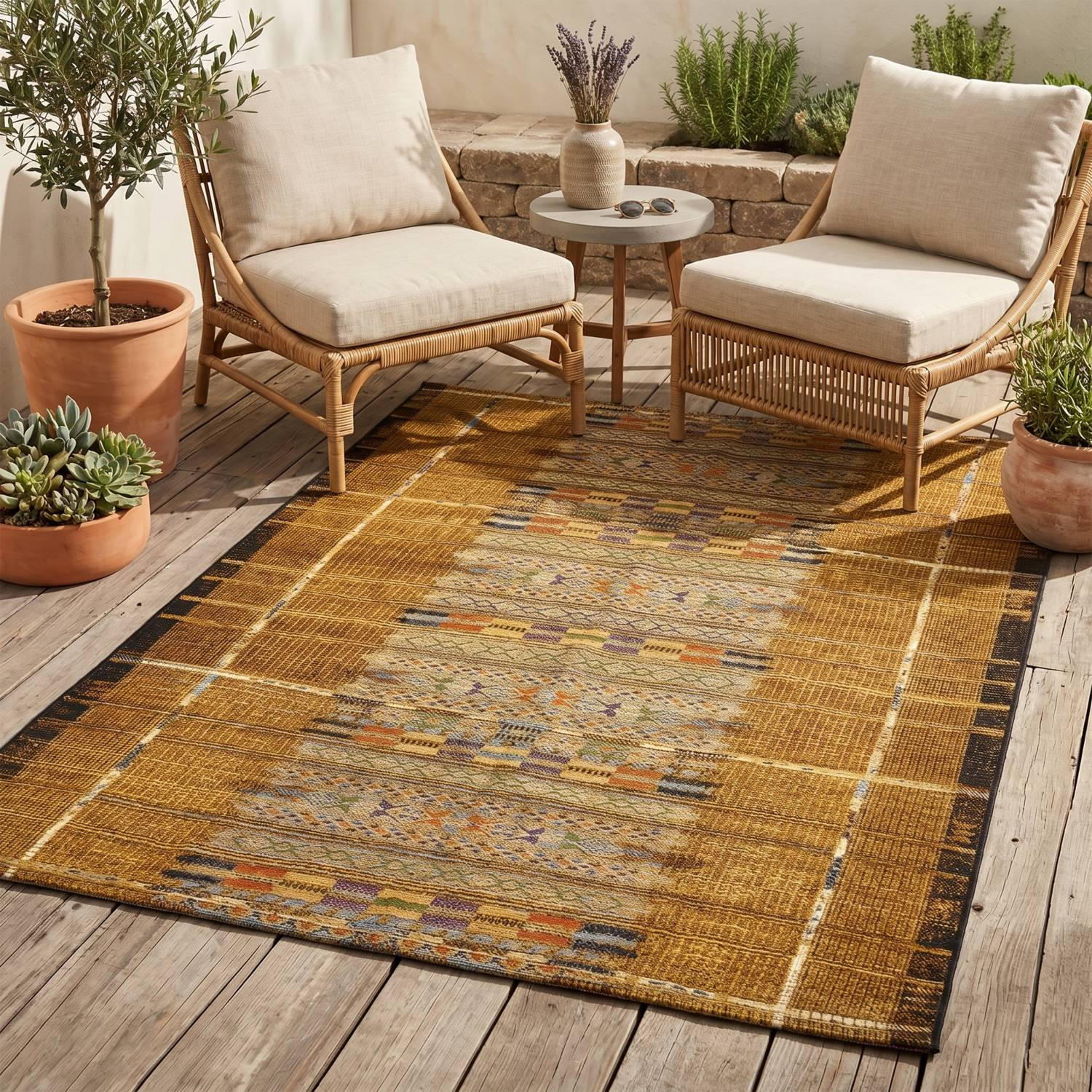 OUTDOORTEPPICH Aurora 80x165 cm - Goldfarben, Textil (80/165cm) - Gino Falcone