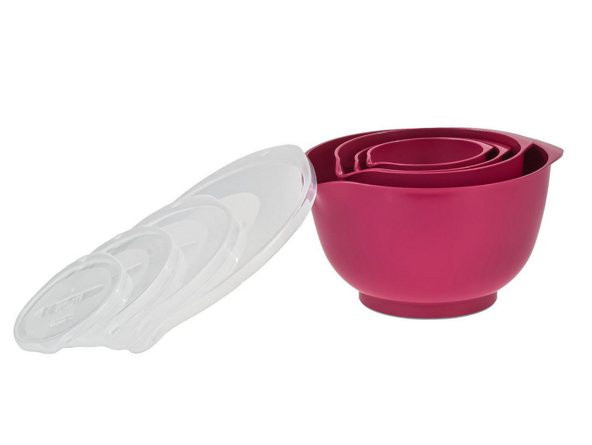RÜHRSCHÜSSEL-SET Margrethe New dunkel pink(4tlg) - Pink, Kunststoff (21/15cm) - Rosti