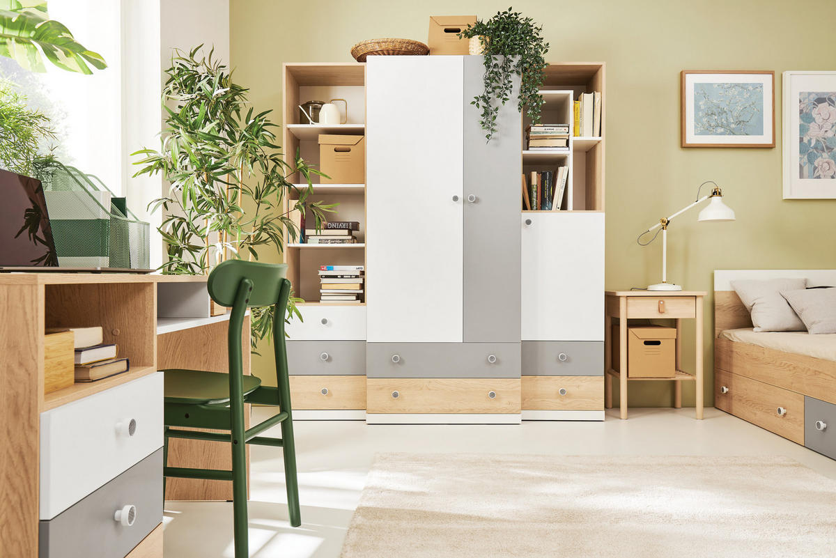 BÜCHERREGAL BRERA 80x40x170 cm, Regal Weiß - Weiß, Holzwerkstoff (80/170/40cm) - MASSENO