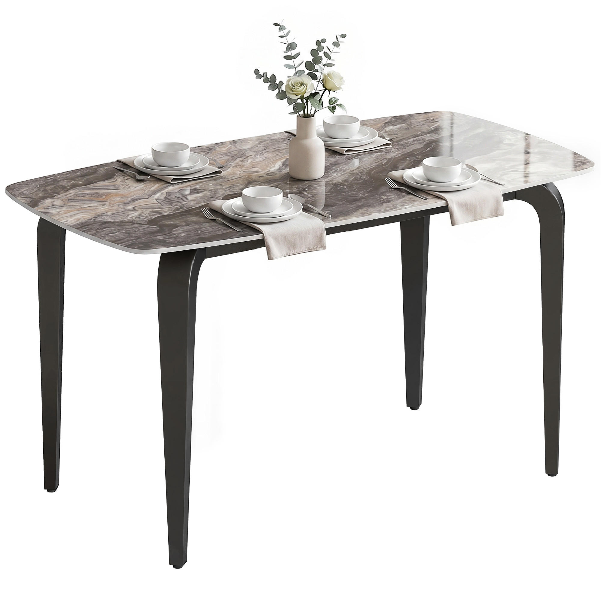 ESSTISCH Braun 1 Stück - Braun, Metall (130/70/75cm) - GiPP