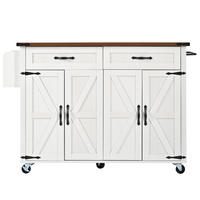KÜCHENINSEL 140/45/93 cm aus MDF mit klappbarer Arbeitsplatte Weiß - Weiß, Holzwerkstoff (140/93/72cm) - Modenvie