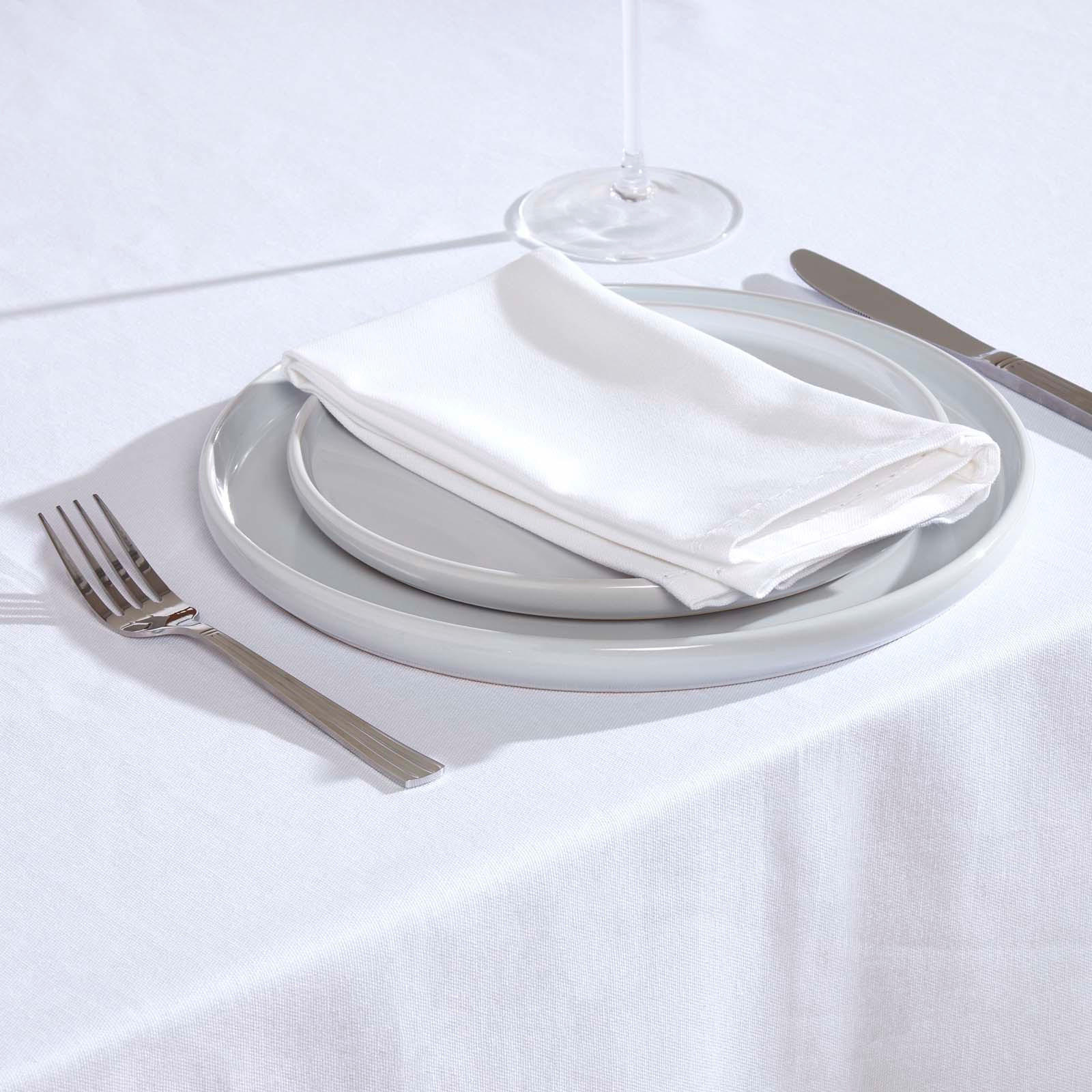 STOFFSERVIETTEN 4er-Set weiß 45/45 cm, 100% Baumwolle - Weiß, Textil (45/45cm) - Homescapes