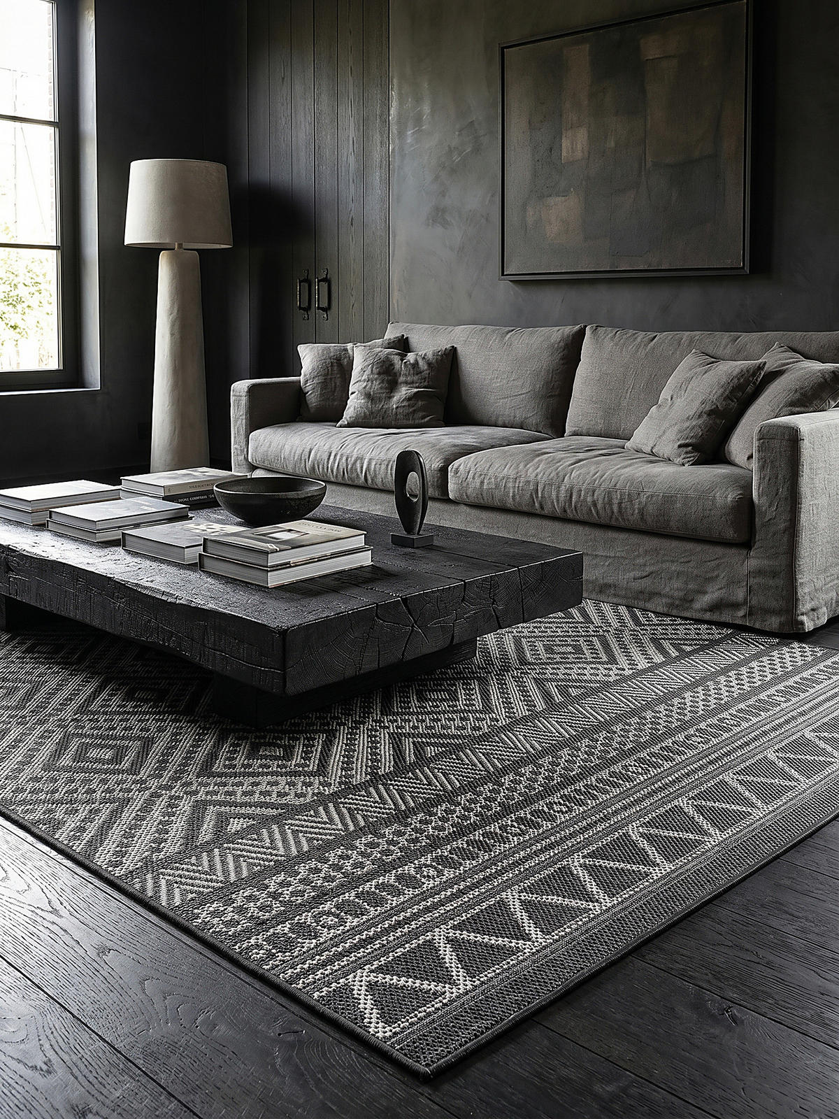 TEPPICHLÄUFER Berber ESERA Polypropylen Anthrazit 80 x 150 cm - Anthrazit, Textil (80/150cm) - KADIMA DESIGN