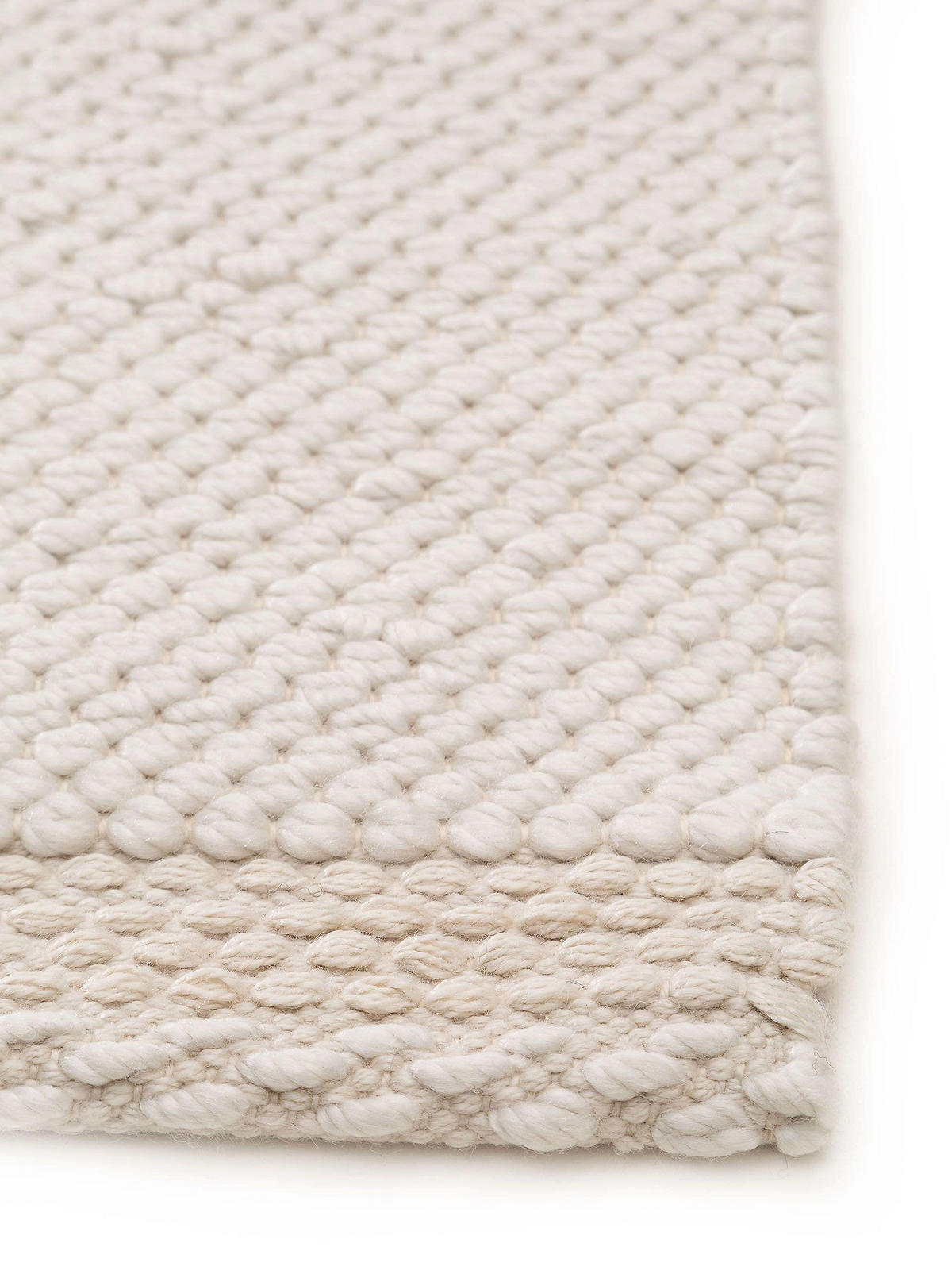 TEPPICH aus recyceltem Material Kiah Cream 70x200 cm - Creme, Textil (70/200cm) - benuta Pure