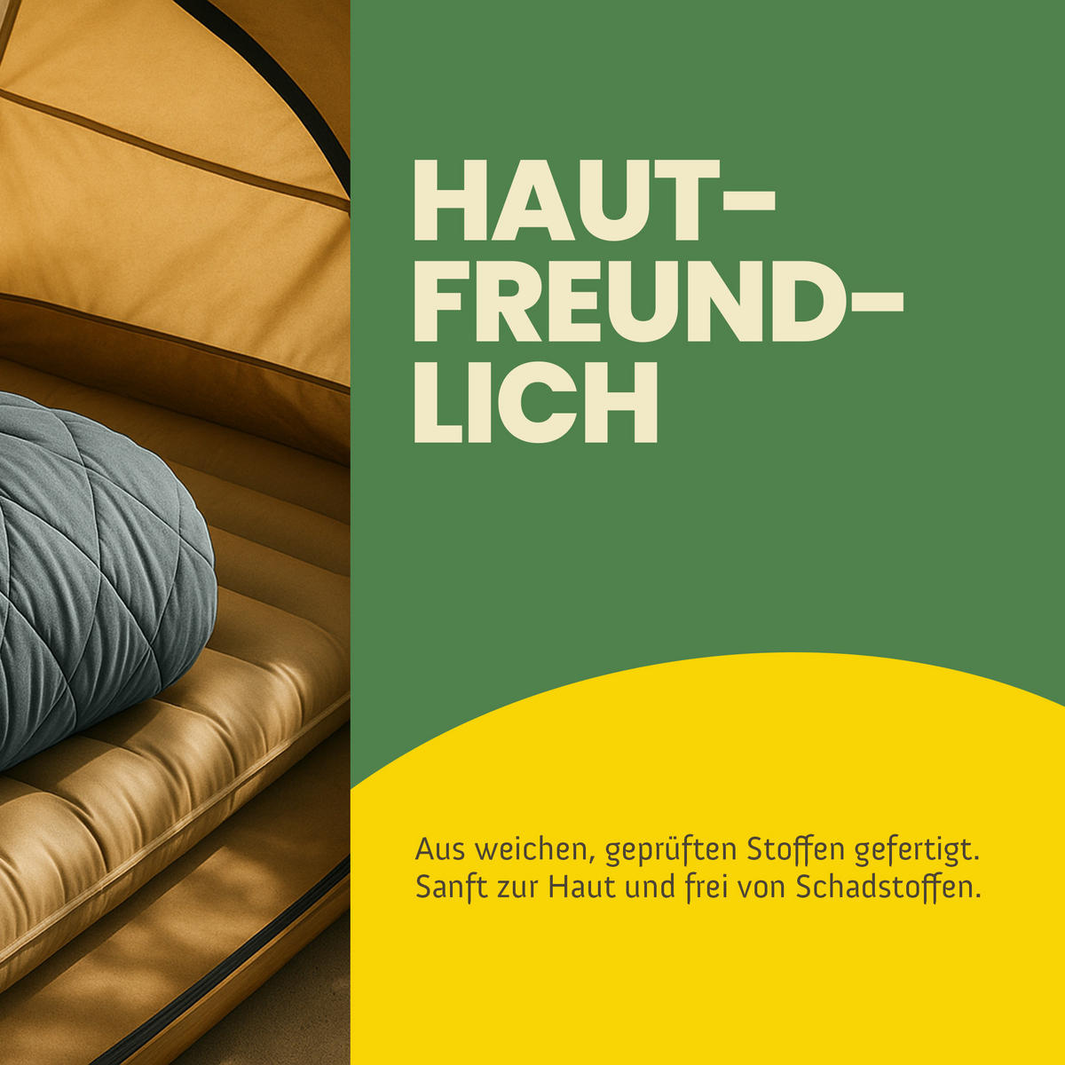 SOMMERBETT für Reisen 2-teilig 135x200/40x80 cm Salbei - Salbeigrün, Textil (135/200cm) - Bestlivings