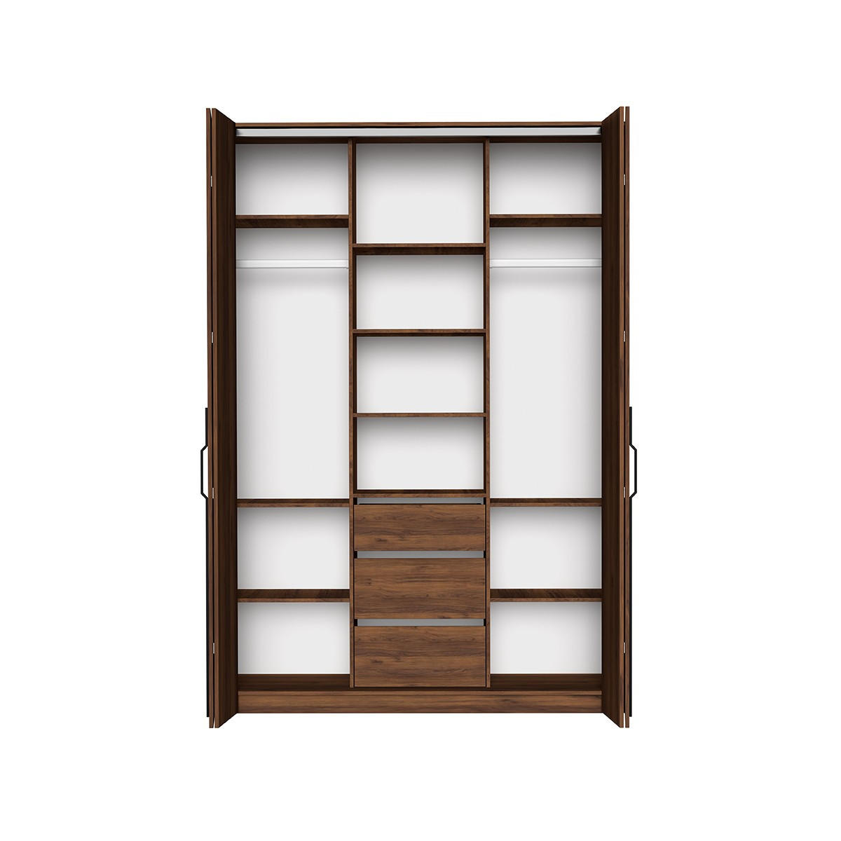 DREHTÜRENSCHRANK ANCONA 170/240/58cm 4-türig Braun - Braun, Holzwerkstoff (170/240/58cm) - MASSENO