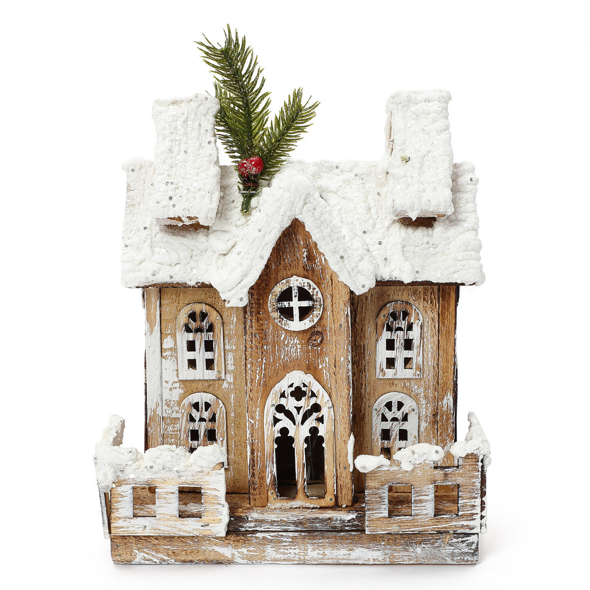 WEIHNACHTSHAUS HTHD0252 - Braun, Holz (12/26/23cm) - Hometopia