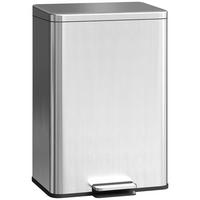 ABFALLEIMER Silberfarben 1 Stück - Silberfarben, Metall (30.6/44.2/34.2cm) - GiPP