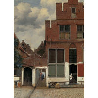 FOTOTAPETE Die kleine Straße von Johannes Vermeer 200 x 279 cm - Braun, Papier (200/279cm) - Sanders & Sanders