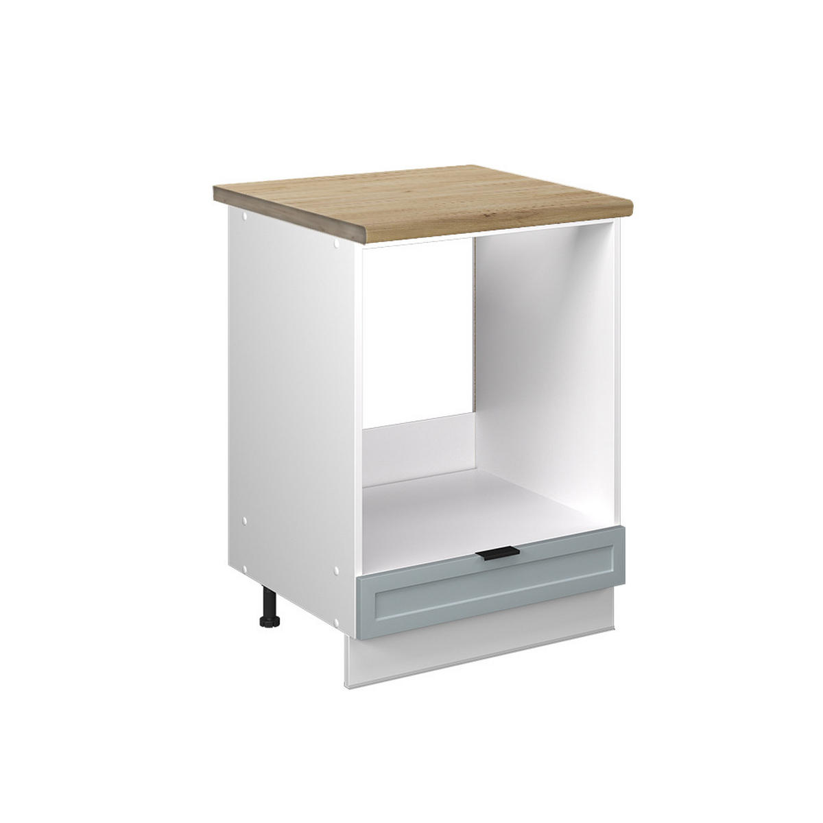 HERDUMBAUSCHRANK Fame-Line Hellblau-grau 60 cm, AP Eiche - Weiß/Hellblau, Holzwerkstoff (60/82/60cm) - Vicco