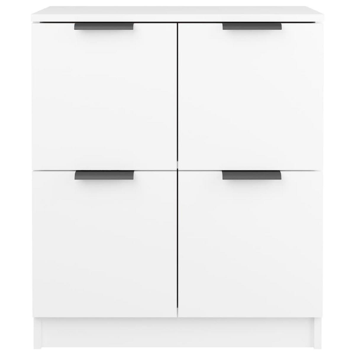 SIDEBOARDS 2Er Set Weiss 60/30/70 Cm Holzwerkstoff - Weiß, Holzwerkstoff (30/70/60cm) - vidaXL