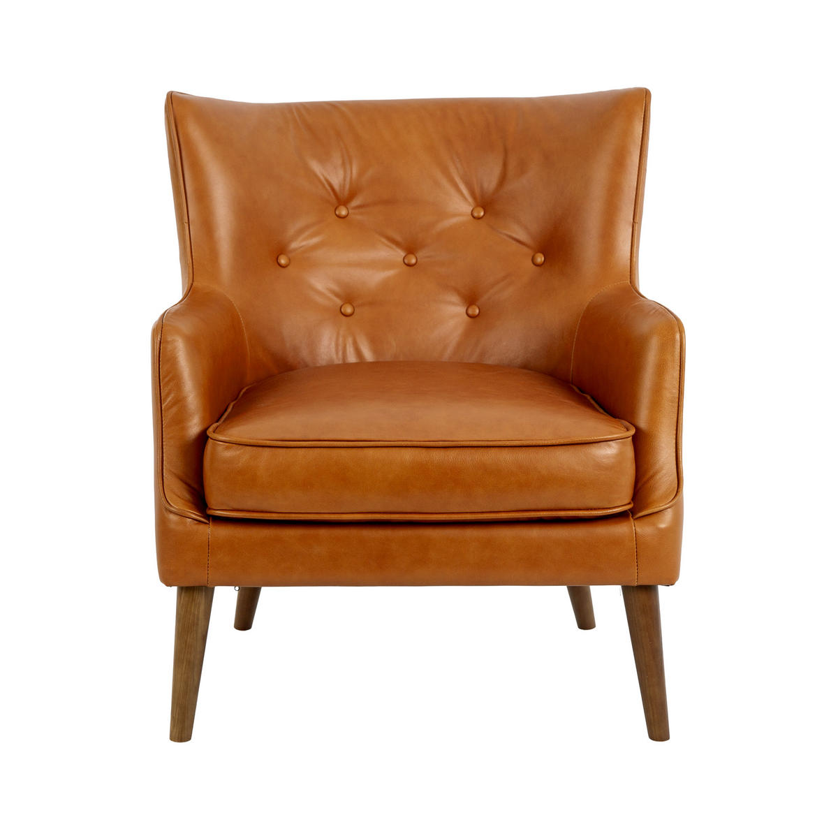 SESSEL Leder Walnuss, Braun 75/80/89 cm - Nussbaumfarben/Braun, Leder (75/89/80cm) - ANGEL CERDA