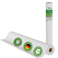GLATTVLIES - Weiß, 25,00 m x 0,75 m - 130g/m² - Weiß, Papier (2500/75cm) - Veluxis