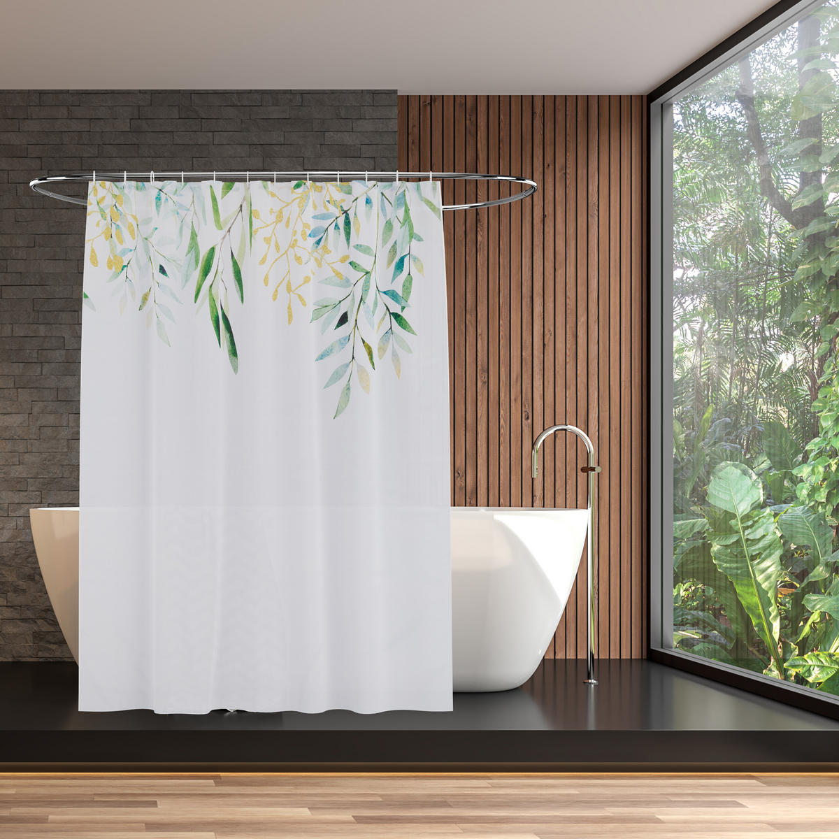 DUSCHVORHANG - Weiß, Textil (180/0.1cm) - Relaxdays