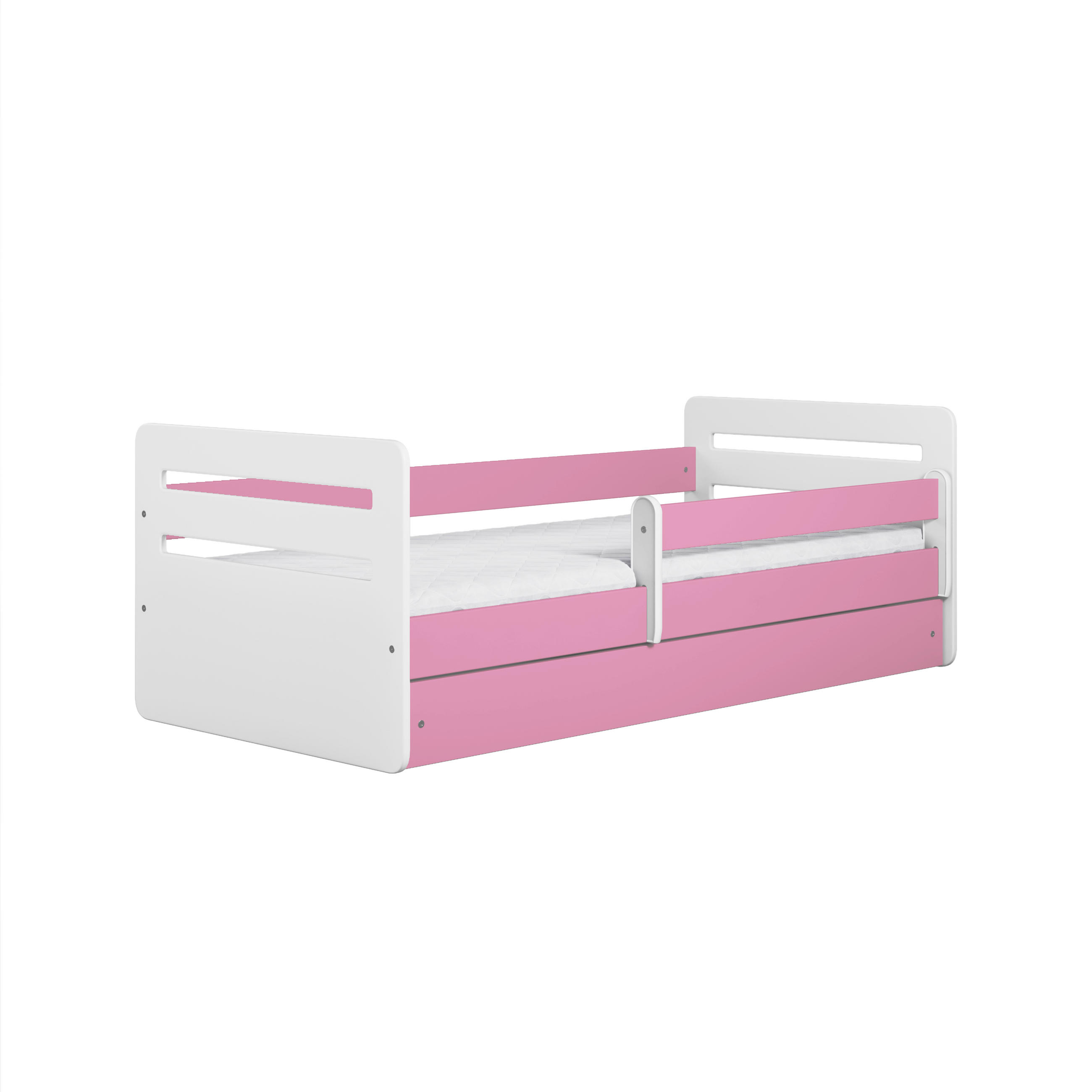 KINDERBETT Tomi mit Schublade und Matratze 90/65/164 - Rosa, Holzwerkstoff (80/160cm) - RAUMHIRSCH FURNITURE