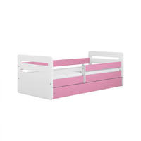 KINDERBETT Tomi mit Schublade ohne Matratze 90/65/144 - Rosa, Holzwerkstoff (80/140cm) - RAUMHIRSCH FURNITURE